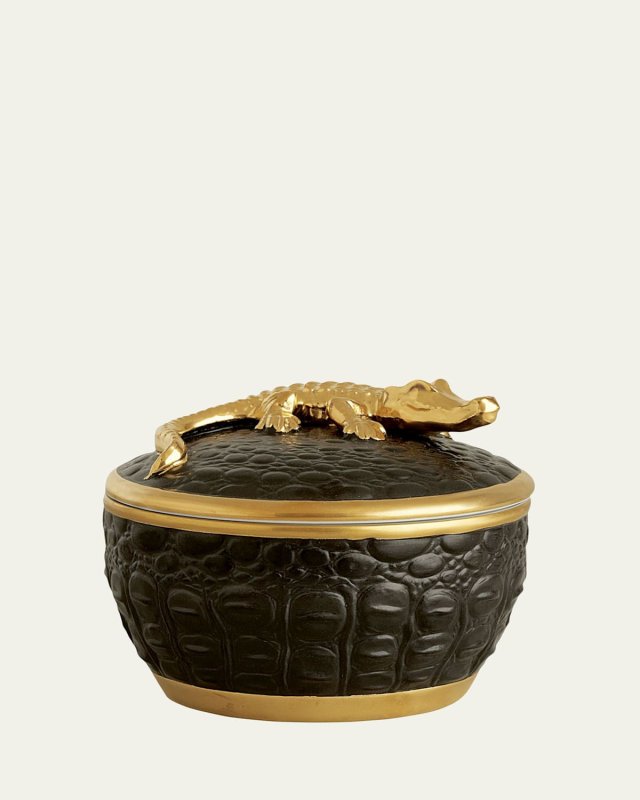Gold Crocodile Candle